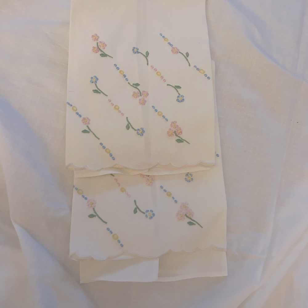 Vintage linen tea towels
